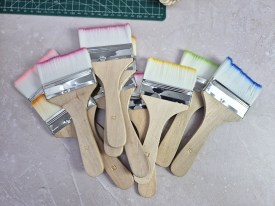 Pack 10 pinceles o pinceletas punta color Nro12